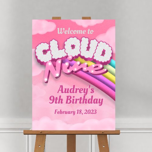 Cloud Nine _ 9th Birthday  Foam Board