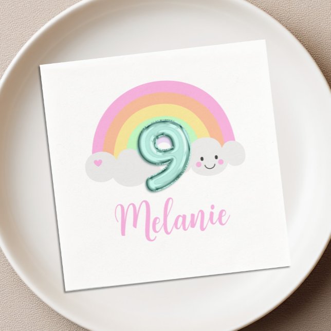 Cloud Nine 9th Birthday Napkins (Creator Uploaded)