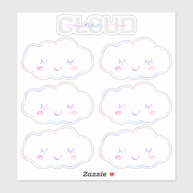 Cloud Nine 9th Birthday Sticker – Kawaii Pastel Sk (Sheet)