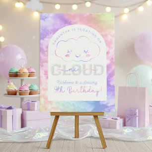 Cloud Nine 9th Birthday Welcome Sign – Pastel Sky 