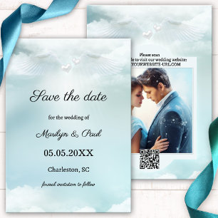 Cloud Nine Angel Wings Photo Save the Date