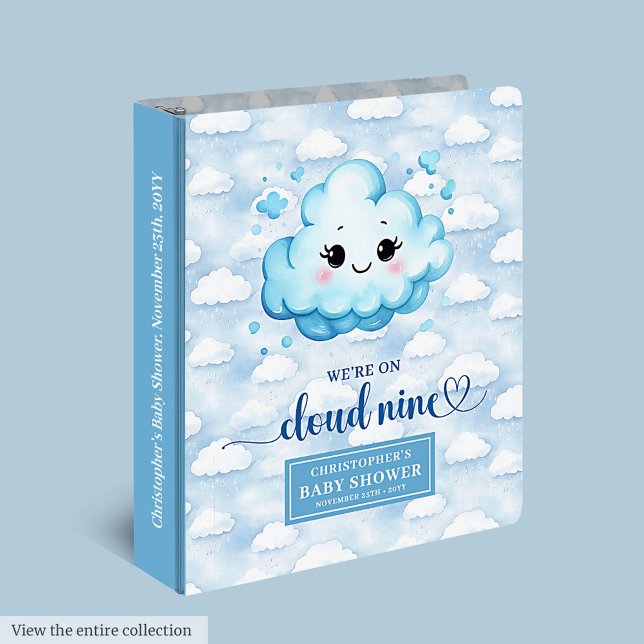 Cloud Nine Baby Shower Binder Modern Photo Album (Cloud Nine Baby Shower Binder Modern Photo Album)