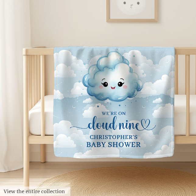 Cloud Nine Baby Shower Blanket Elegant Watercolor (Cloud Nine Baby Shower Blanket Elegant Watercolor)