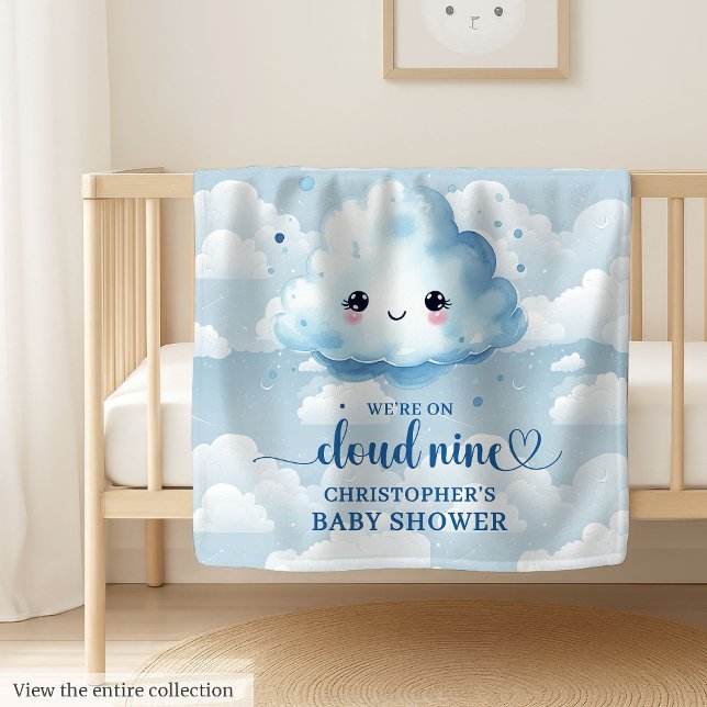 Cloud Nine Baby Shower Blanket Modern Elegant Gift (Cloud Nine Baby Shower Blanket Modern Elegant Gift)