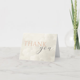 Cloud Nine Baby Shower Clouds Letterpress Thank You Card