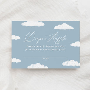Cloud Nine Baby Shower Diaper Raffle Ticket Enclosure Card