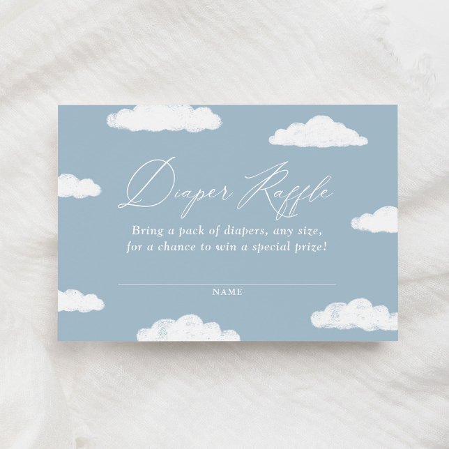 Cloud Nine Baby Shower Diaper Raffle Ticket Enclosure Card (Creator Uploaded)