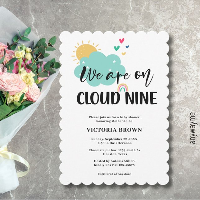 Cloud NIne Baby Shower Invitation (Creator Uploaded)