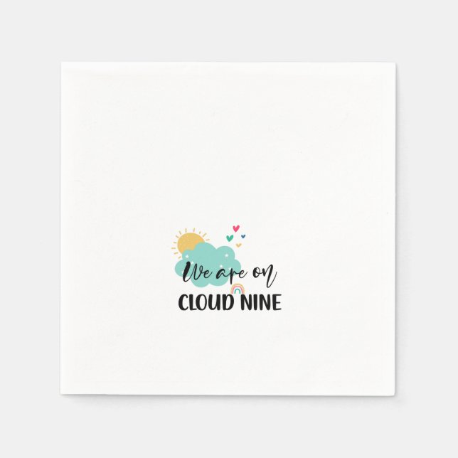 Cloud Nine Baby Shower  Napkins (Front)