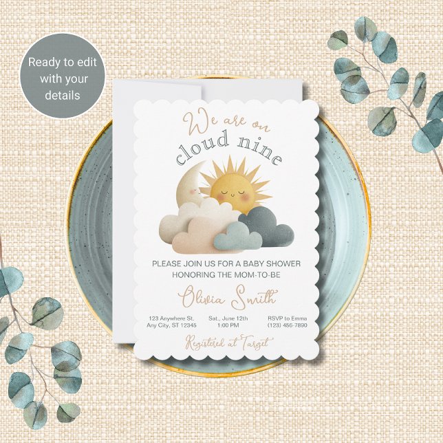 Cloud Nine Baby Shower Religious Invitation (Creator Uploaded)
