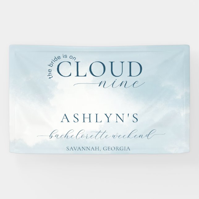 Cloud Nine Bachelorette Weekend Banner (Horizontal)