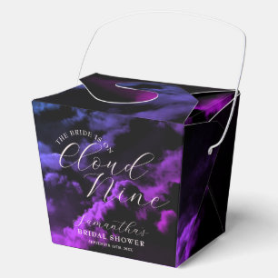 Cloud nine Black Celestial Galaxy Bridal Shower Favor Boxes