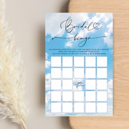 Cloud Nine Bridal Shower Bingo Game