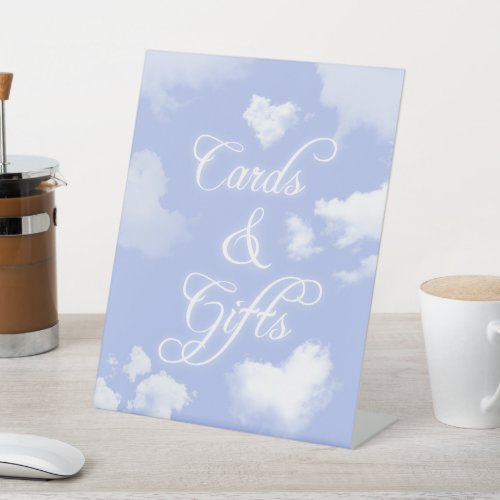 Cloud Nine Bridal Shower Cards and Gifts Table Pedestal Sign