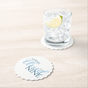 Cloud Nine Bridal Shower Custom Paper Coaster
