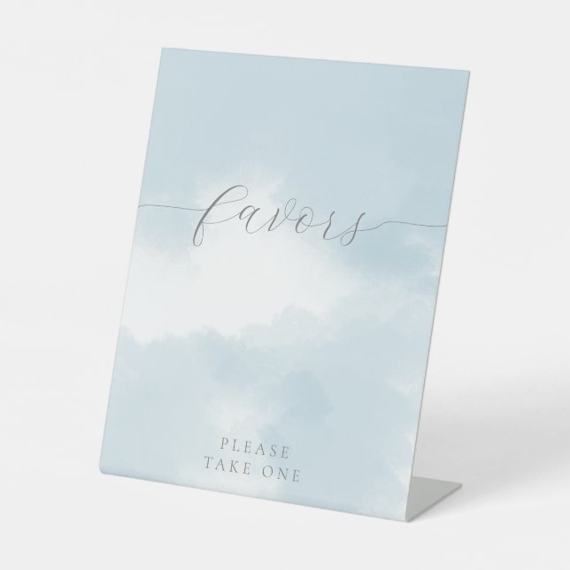 Cloud Nine Bridal Shower Favors Sign (Front)