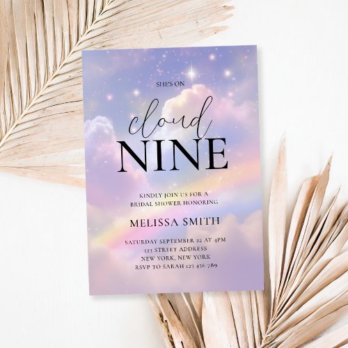 Cloud Nine Bridal Shower Invitation