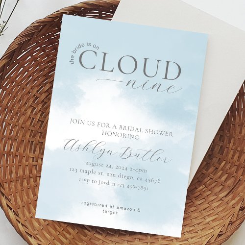 Cloud Nine Bridal Shower Invitation