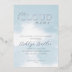 Cloud Nine Bridal Shower Invitation Foil Invitation