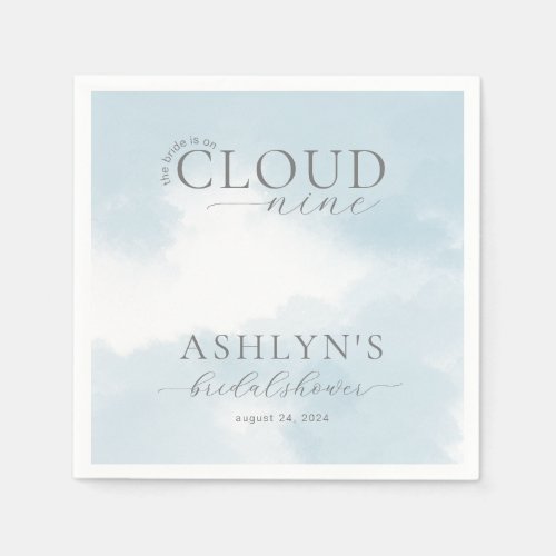 Cloud Nine Bridal Shower Paper Napkins