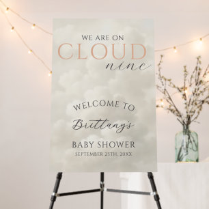 Cloud Nine Clouds Baby Shower Welcome Foam Board