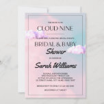 Cloud Nine Colorful Pastel Bridal and Baby Shower  Invitation
