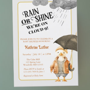 Cloud Nine Duck Baby Shower Invitation