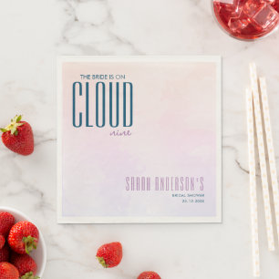 Cloud Nine Elegant Dreamy Bridal Shower Napkins