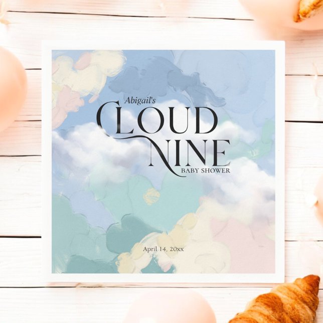 Cloud Nine Elegant Pastel Baby Shower Napkins (Creator Uploaded)