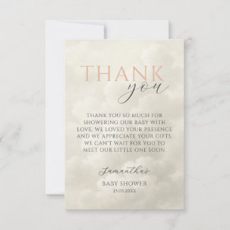 Cloud Nine Modern Baby Shower Thank You Card