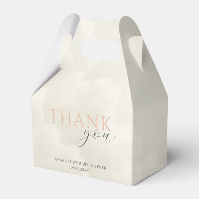 Cloud Nine Modern Baby Shower Thank You Favor Boxes (Front Side)