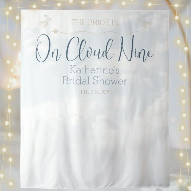 Cloud Nine Modern Elegant Bridal Shower Backdrop (Creator Uploaded)