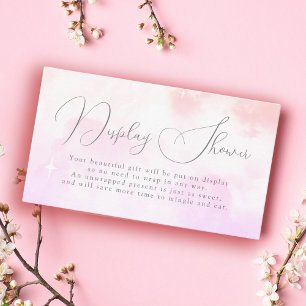 Cloud Nine Pastel Pink Display Bridal Shower Enclosure Card