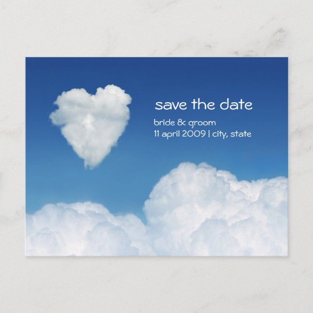 Cloud Nine - Save the Date card (Front)