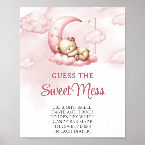 Cloud nine teddy bear Guess The Sweet Mess game Poster