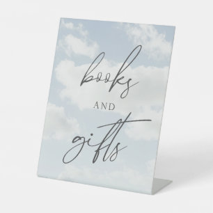 Cloud Nine Theme Cloud 9 Books and Gifts  Pedestal Sign