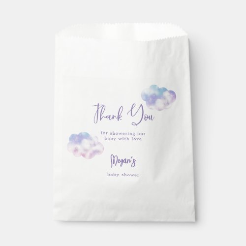 Cloud Nine Theme Girl Baby Shower Favor Bag