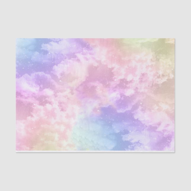 Cloud Nine Tissue Paper – Watercolor Dreamy Clouds (Front)