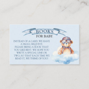 Cloud Nine Vintage Bear Books for Baby Shower Enclosure Card