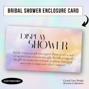 Cloud Nine Watercolor modern colors Display Shower Enclosure Card