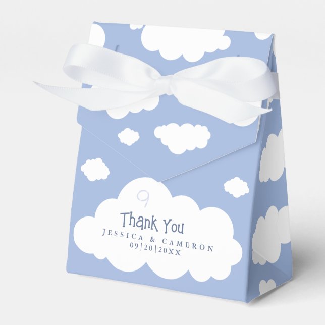 Cloud Nine Wedding Thank You Cute Guest Favor Box (Front Side)