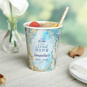 Cloud Nine Whimsical Rococo Revival Bridal Shower Paper Cups