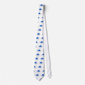 Cloud of ascent to Internet with icons Neck Tie