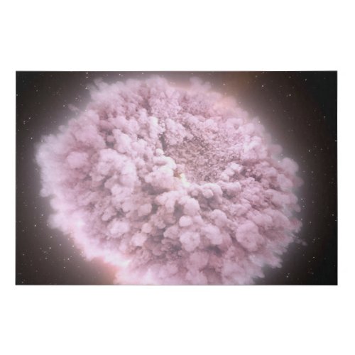 Cloud Of Debris From Two Neutron Stars Faux Canvas Print
