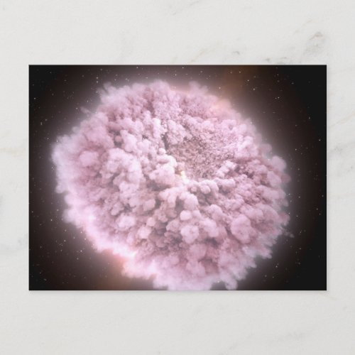 Cloud Of Debris From Two Neutron Stars Postcard