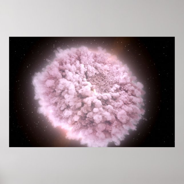 Cloud Of Debris From Two Neutron Stars Poster (Front)