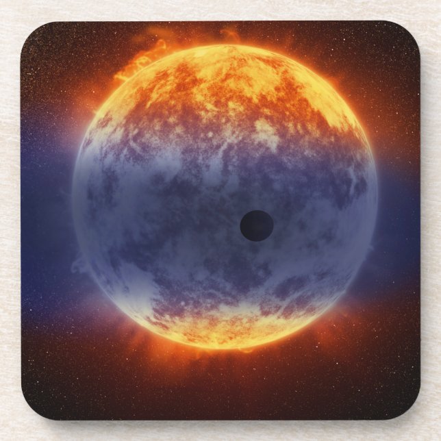Cloud Of Hydrogen Gas Off Exoplanet Gj 3470b Beverage Coaster (Front)