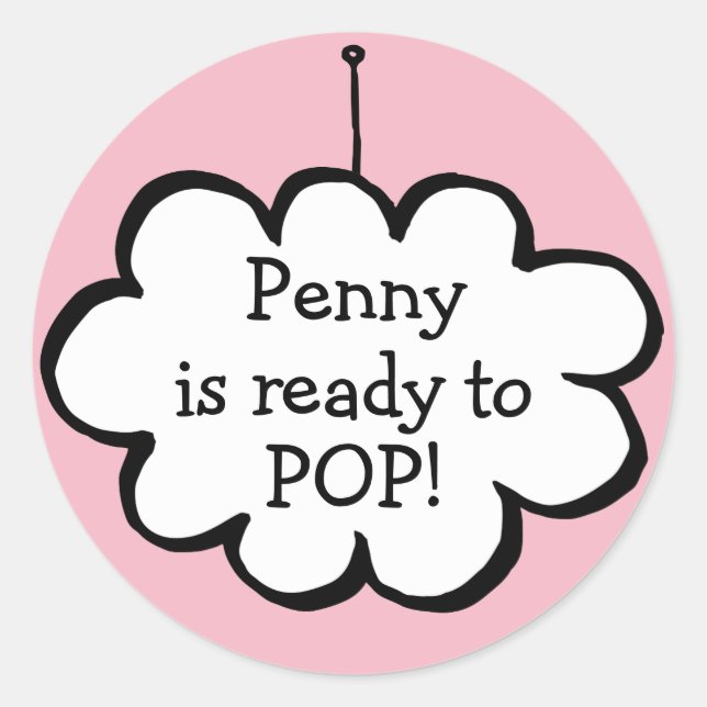 Cloud on a String Ready to POP Classic Round Sticker (Front)