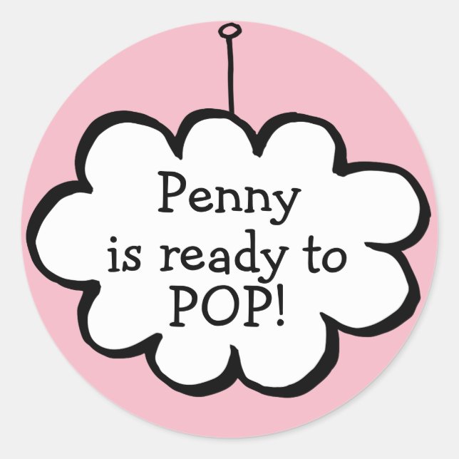 Cloud on a String Ready to POP Classic Round Sticker (Front)