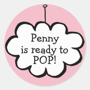 Cloud on a String Ready to POP Classic Round Sticker